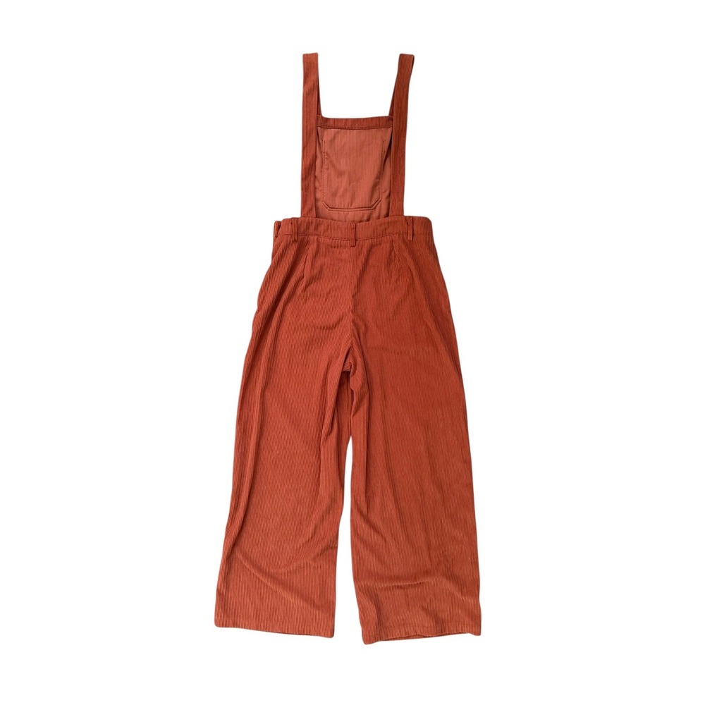 CIDER Corduroy Wide Leg Jumpsuit Overall Women M Orange Boho Hippie Cottage Core - Picture 7 of 10